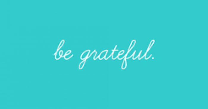 Be grateful!